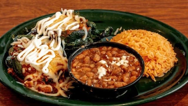 Poblano Stuffed Peppers.