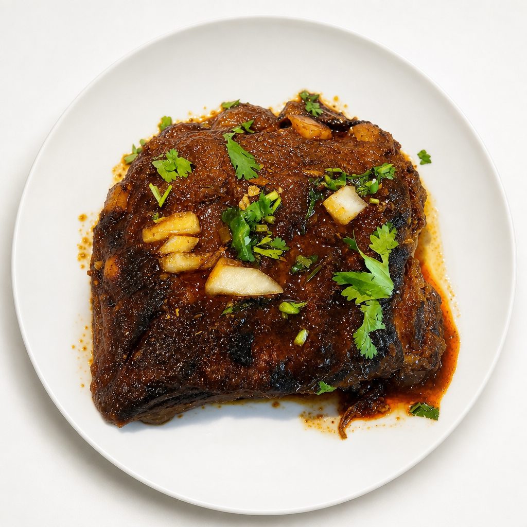 PORK RIBS IN SALSA ROJA.