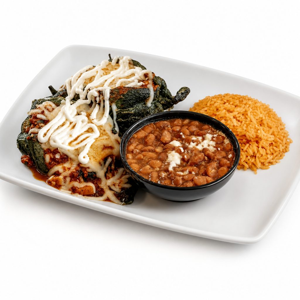 Poblano Stuffed Peppers.