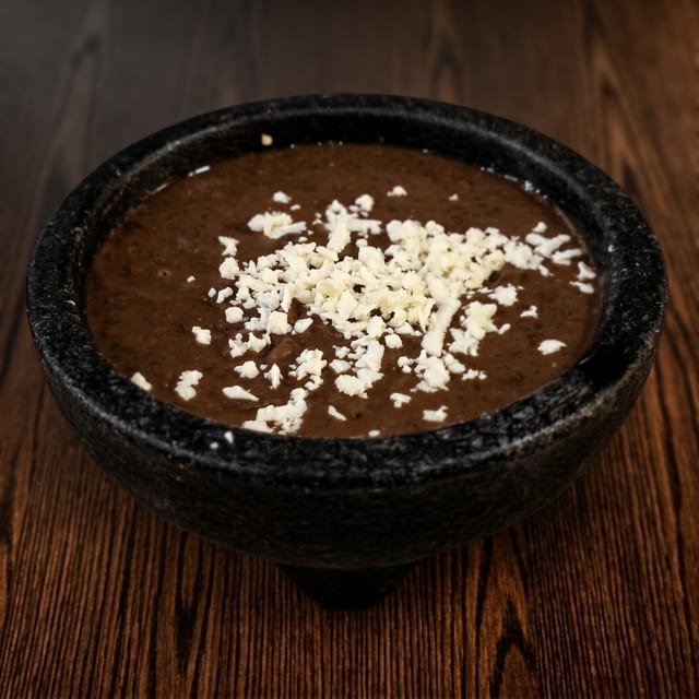 Refried Black Beans.